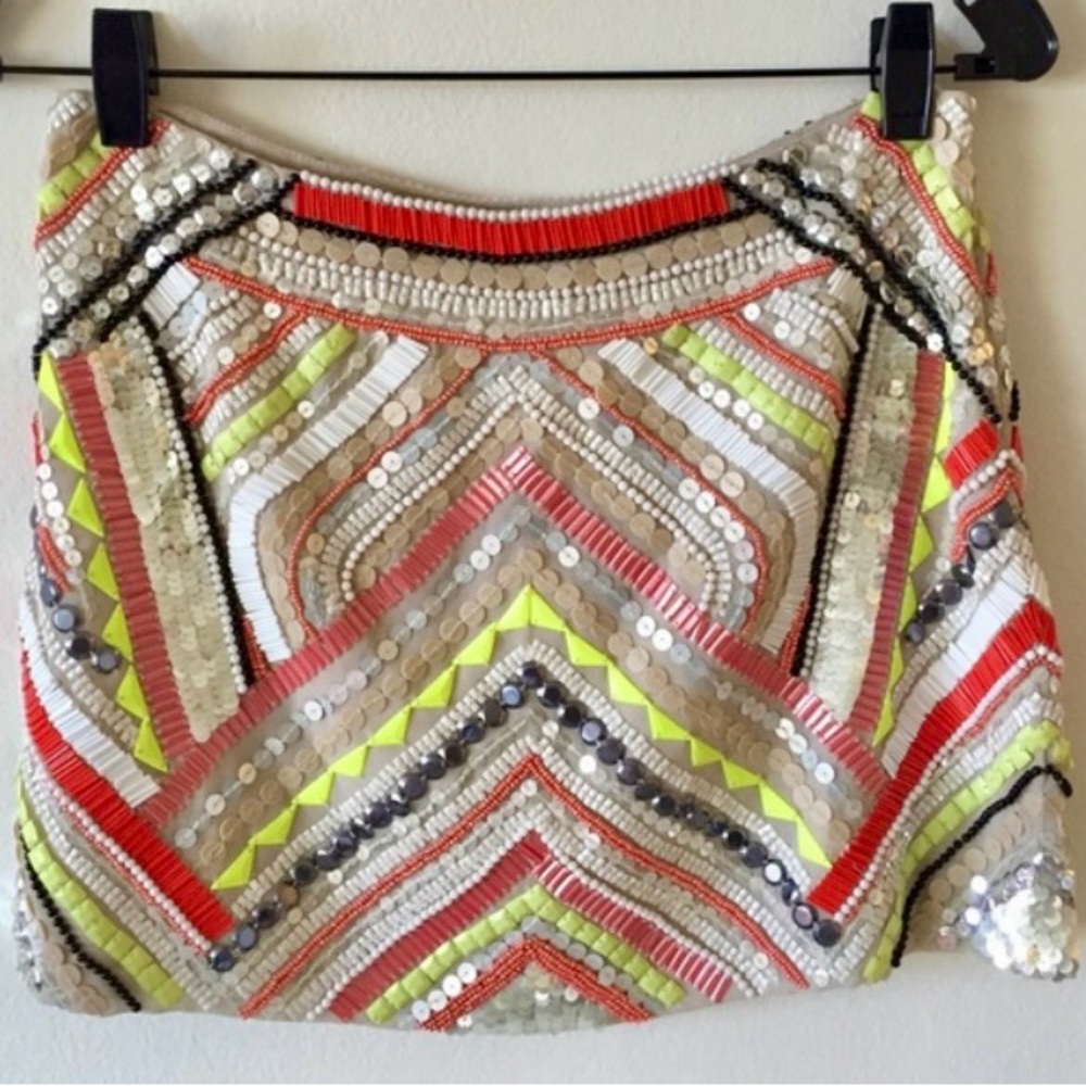 Parker Corsica Beaded mini skirt